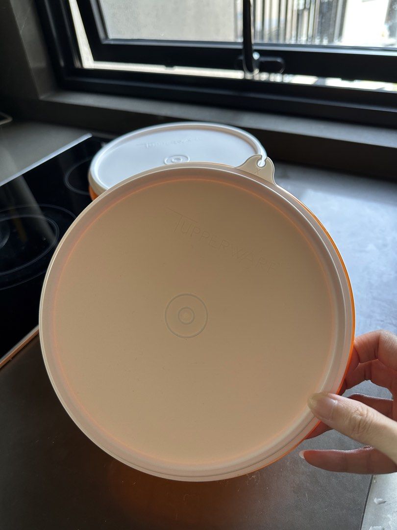Tupperware Orange Food Containers with Lids