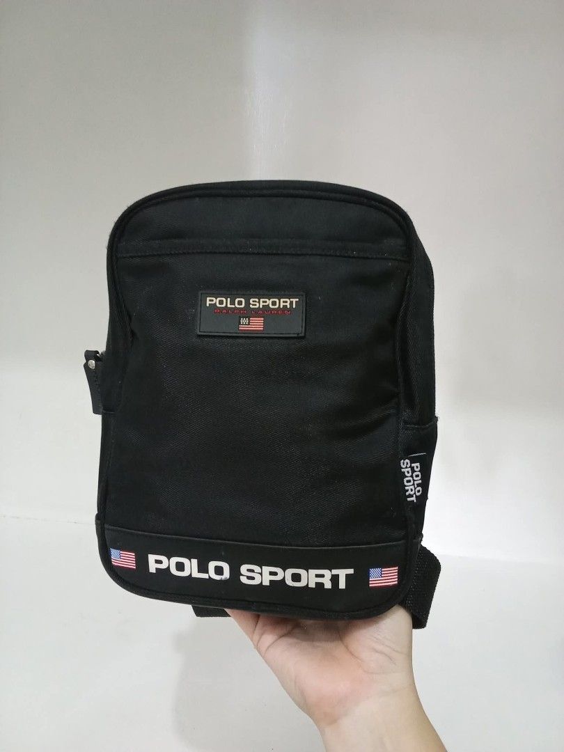 VINTAGE RL POLO SPORTS Mini Backpack (Category: Luxury Bags & Wallets) located in Navotas City. Submitted by ms.soulana (Listing ID 1428796310, Image 3). Description: PREOWNED WellUsed Authentic Vintage RL POLO SPORTS MINI BACKPACK NYLON CANVAS BLACK SMALL flaws : Rough/tarnished un Hardware buckle sa Back strap , (Need iPolish / buff ) Good Condition 8.9/10.