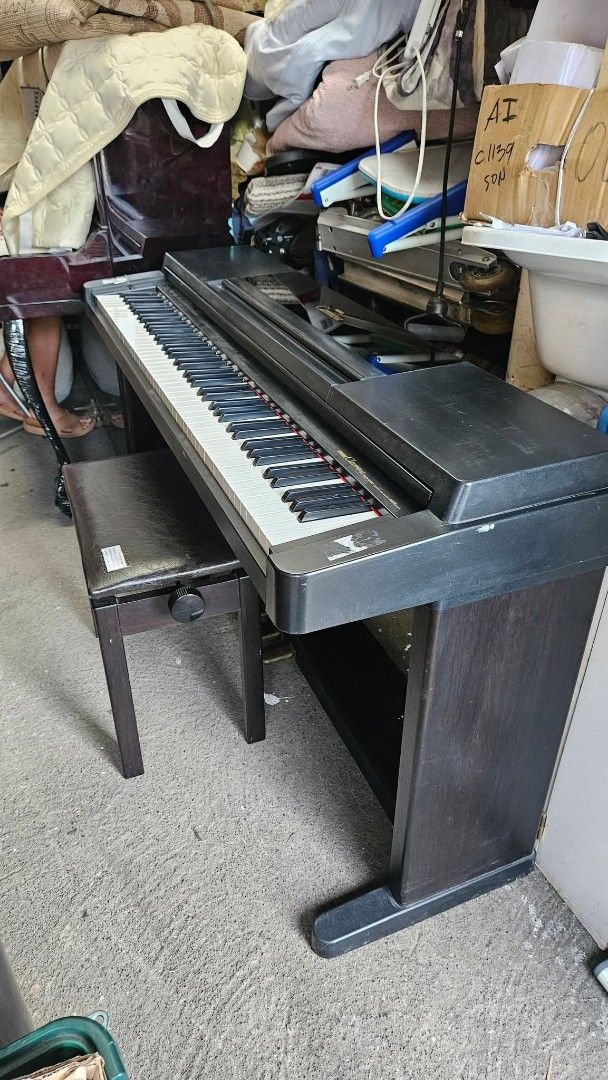Yamaha Clavinova Digital Piano with Bench (Category: Musical Instruments) located in Sablan. Submitted by gongonshelley12 (Listing ID 1428914774, Image 3). Description: YAMAHA CLAVINOVA DIGITAL PIANO WITH ADJUSTABLE CUSHIONED BENCH ✔️JAPAN SURPLUS ✔️IN EXCELLENT CONDITION, FULLY FUNCTIONAL. ✔️MAY KASAMA PO ITONG ELEGANT AT HEAVY DUTY NA HEIGHT-ADJUSTABLE BENCH (CHAIR) ✔️VERY MINIMAL FLAWS, MINOR SCRATCHES LANG, OTHERWISE MAKINIS PA ITO (WELL-MAIN