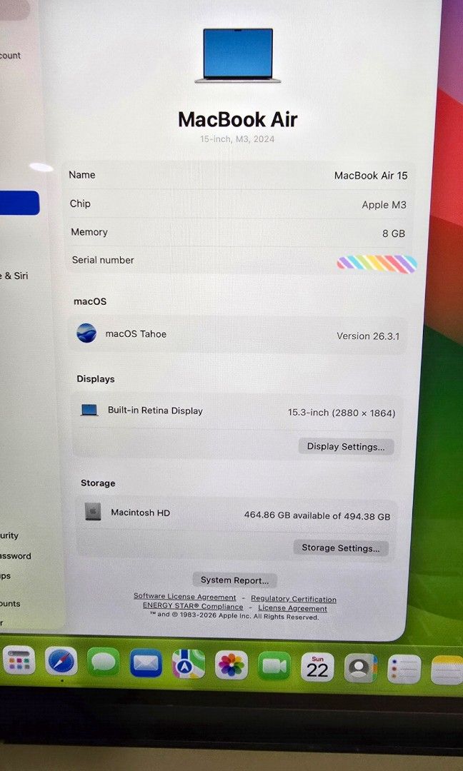 Apple MacBook Air 15 M3 8GB 512GB412358114154926088