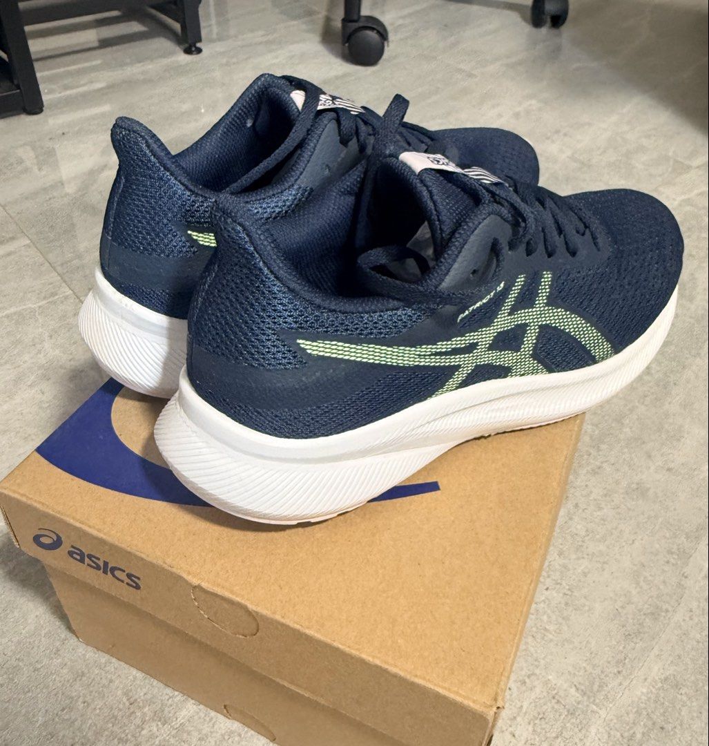 ASICS PATRIOT 13 👟 (Category: Sneakers) located in Mandaluyong City. Submitted by wanderoot (Listing ID 1429028425, Image 2). Description: 🏃‍♂️FOR SALE: ASICS PATRIOT 13 👟 P3,500 SIZE: US 6.5W Run light, run fast, run confident Used only once (not fit) ✨ Details: • Lightweight & breathable mesh upper • Cushioned comfort for everyday runs • Durable outsole for better grip • Sleek and sporty design 💯 Great for beginners and fitness enthusiasts 
