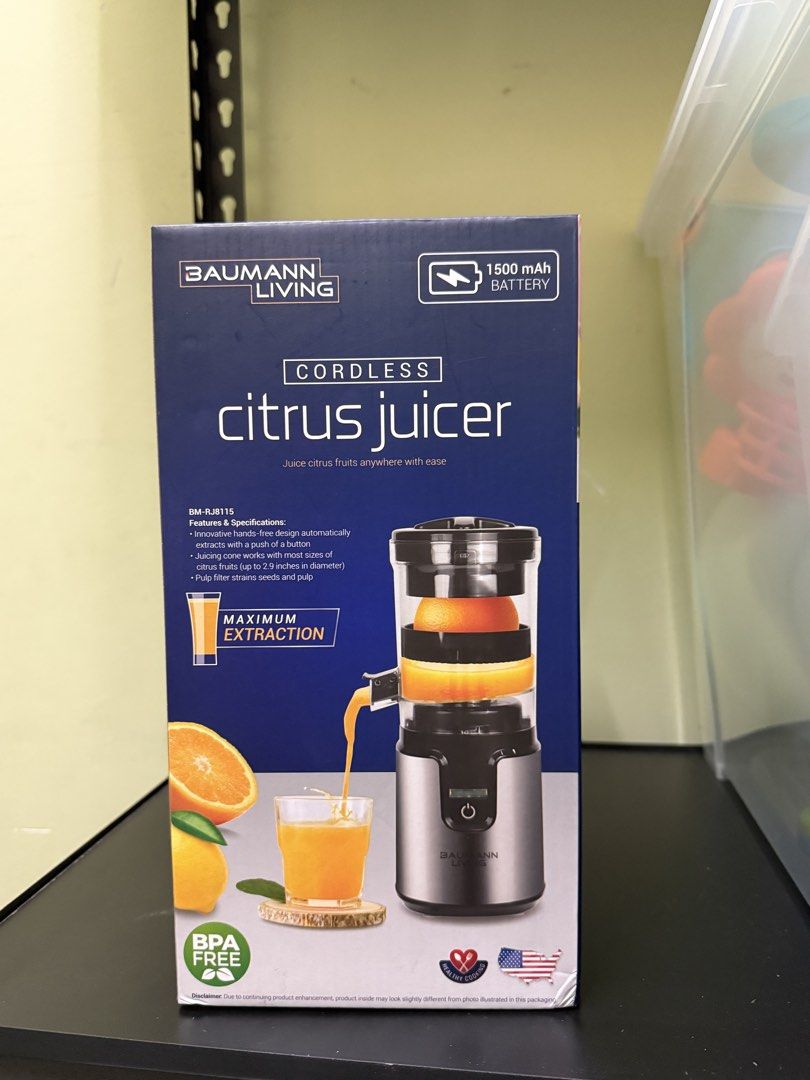 Baumann Living Cordless Citrus Juicer (Category: Juicers, Blenders & Grinders) located in San Juan City. Submitted by ollieque (Listing ID 1429124478, Image 1). Description: .