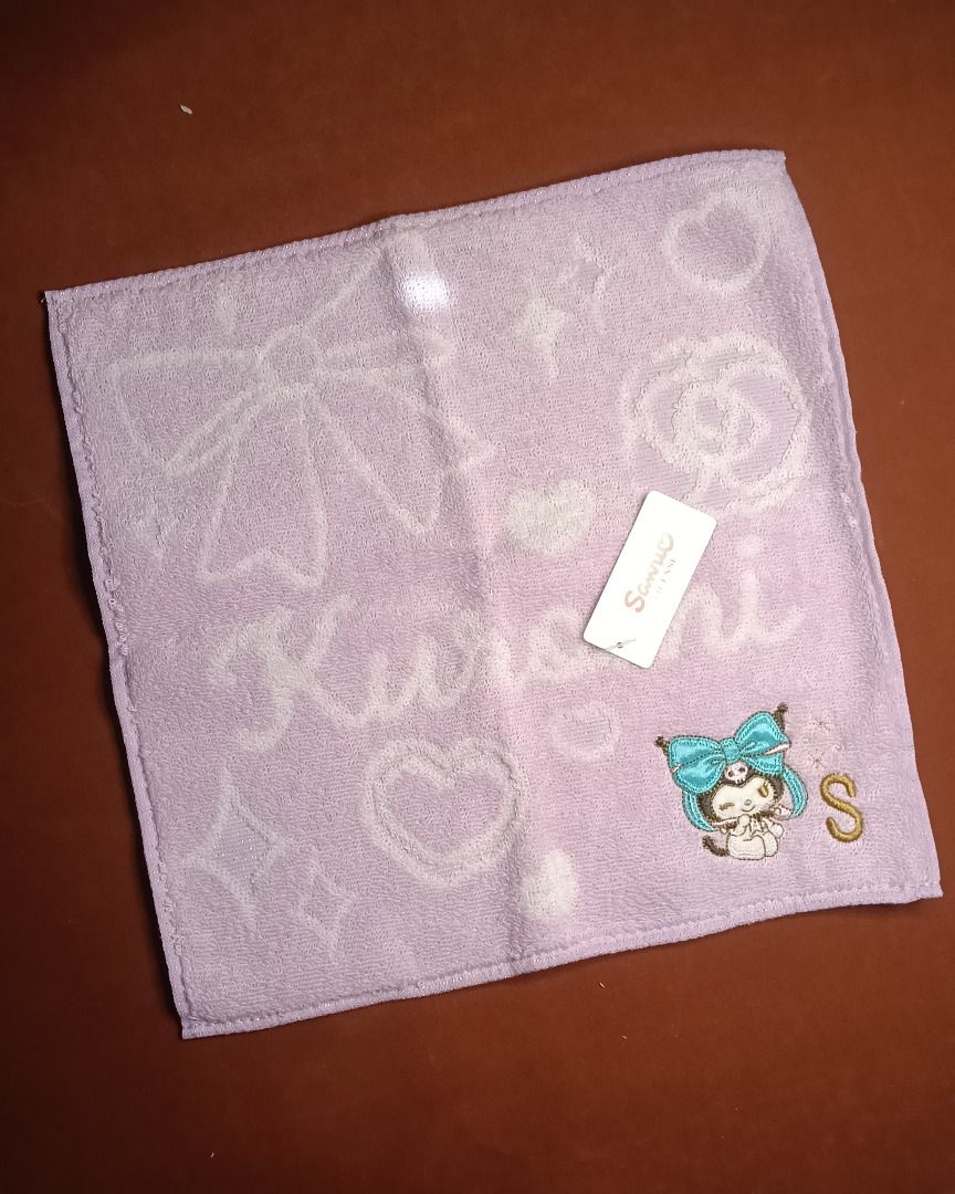 [BNEW] Authentic Sanrio Kuromi Hand Towel (Category: Bedding & Towels) located in San Juan City. Submitted by vt_horang (Listing ID 1429128044, Image 3). Description: - Kuromi Hand towel with embroidered S - 25x25 cm or 10x10 in - Bought in Nagoya, Japan .