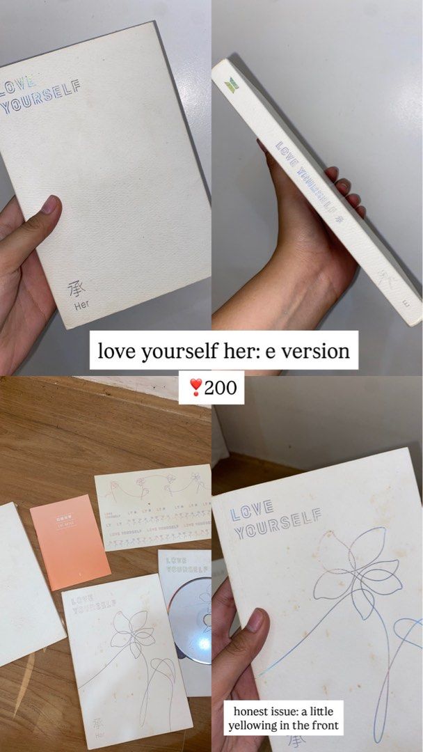BTS Love Yourself albums (Category: CDs & DVDs) located in Bulacan. Submitted by hellosofiaaa (Listing ID 1429038861, Image 2). Description: .