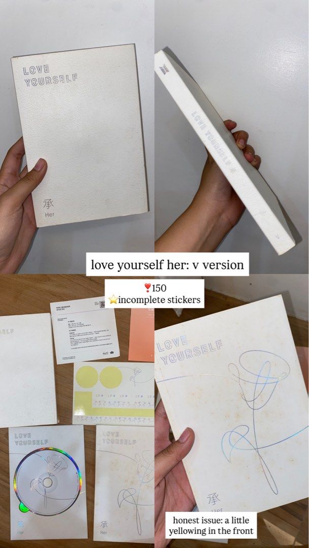 BTS Love Yourself albums (Category: CDs & DVDs) located in Bulacan. Submitted by hellosofiaaa (Listing ID 1429038861, Image 1). Description: .