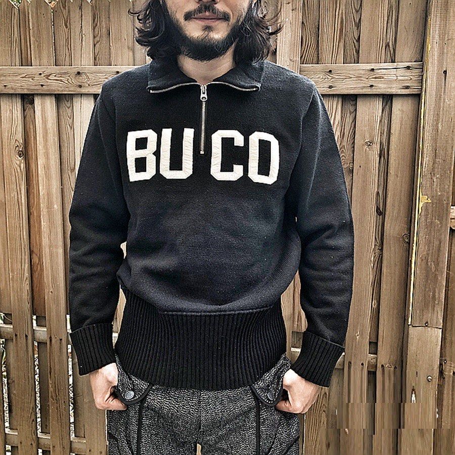 Buco x Dehen Half-Zip Motorcycle Jersey (Category: Coats, Jackets and Outerwear) located in Manila. Submitted by jademax (Listing ID 1429087569, Image 3). Description: Size Small Length: 25.5” Pit: 21” Shoulder: 16” Sleeve: 26.5”.