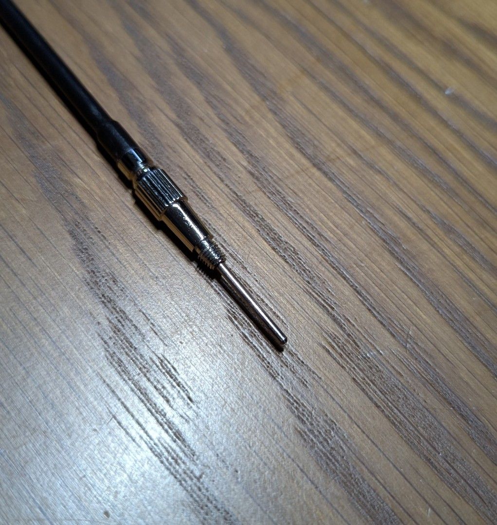 Camera Cable Release (Category: Other Photography Accessories) located in Singapore. Submitted by tuckomatic (Listing ID 1429147130, Image 4). Description: button to screw length is approximately 40cm. mechanical cable release for a camera. The cable is flexible and the release mechanism looks to be working well. Perfect for long exposures or reducing camera shake..
