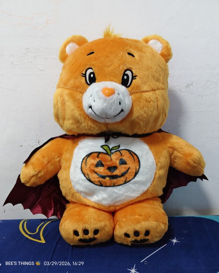 Care Bears Halloween Pumpkin Bear Plush (Category: Plushies & Soft Toys) located in Quezon City. Submitted by bee_sthings (Listing ID 1429163197, Image 2). Description: like new big plush clear etiketa with papertag un as-is, WYSIWYG manage your expectations GCASH payment pref. lalamove QC area Please only purchase if you understand that this is a used item. Those who are sensitive about condition, please refrain from buying..