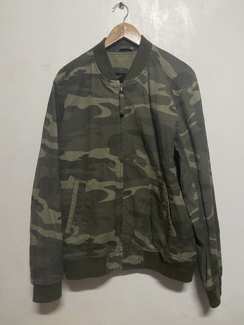 CHYAF Camouflage Bomber Jacket Size XXL (Category: Coats, Jackets and Outerwear) located in Pasay City. Submitted by newwolf_d30a20 (Listing ID 1429046093, Image 1). Description: CHYAF Camouflage Jacket Size XXL 23 inches Width 28 inches Hight.