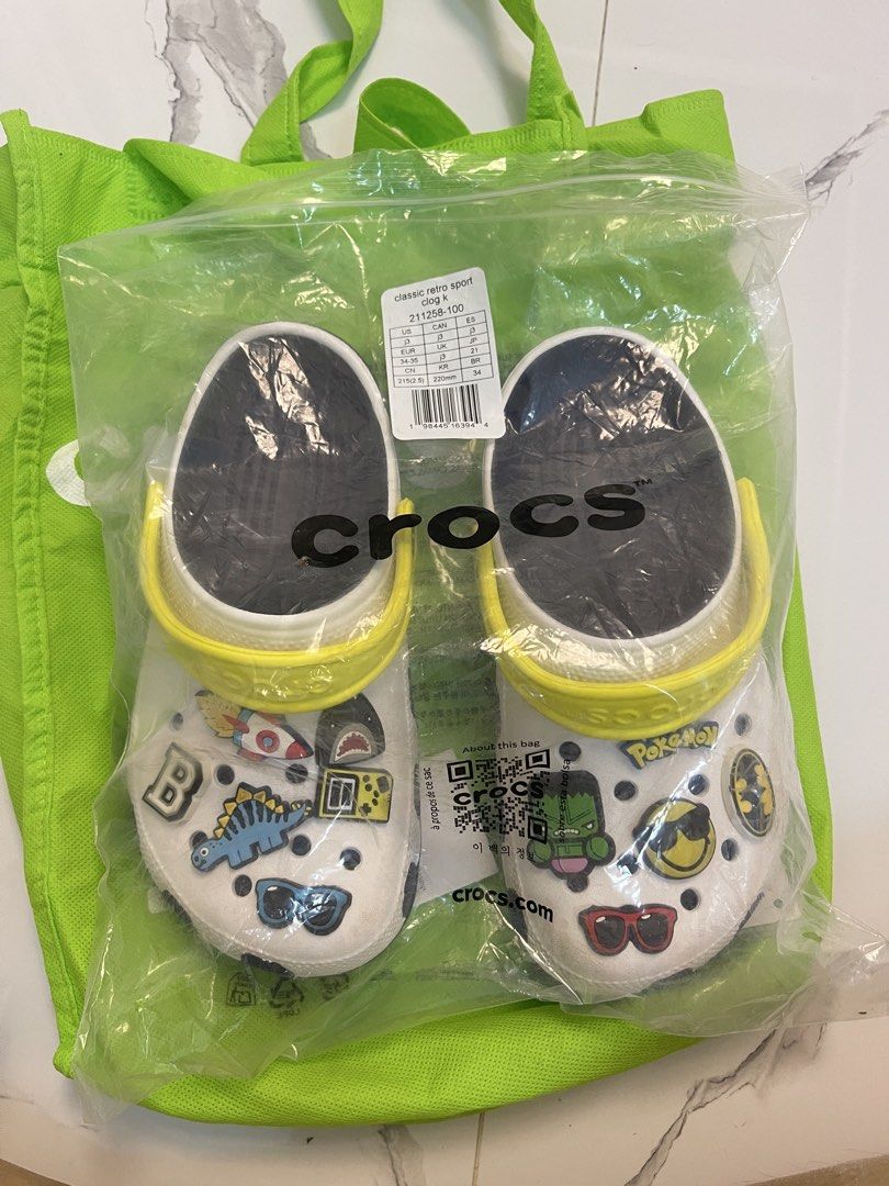 Crocs Kids' Classic Retro Sport Clogs (Category: Babies & Kids Fashion) located in San Fernando. Submitted by eminem2902 (Listing ID 1429119366, Image 2). Description: used once, for a few minutes condition 9.9999/10 size US 3Y jibbitz not included auto pass sa tawad .