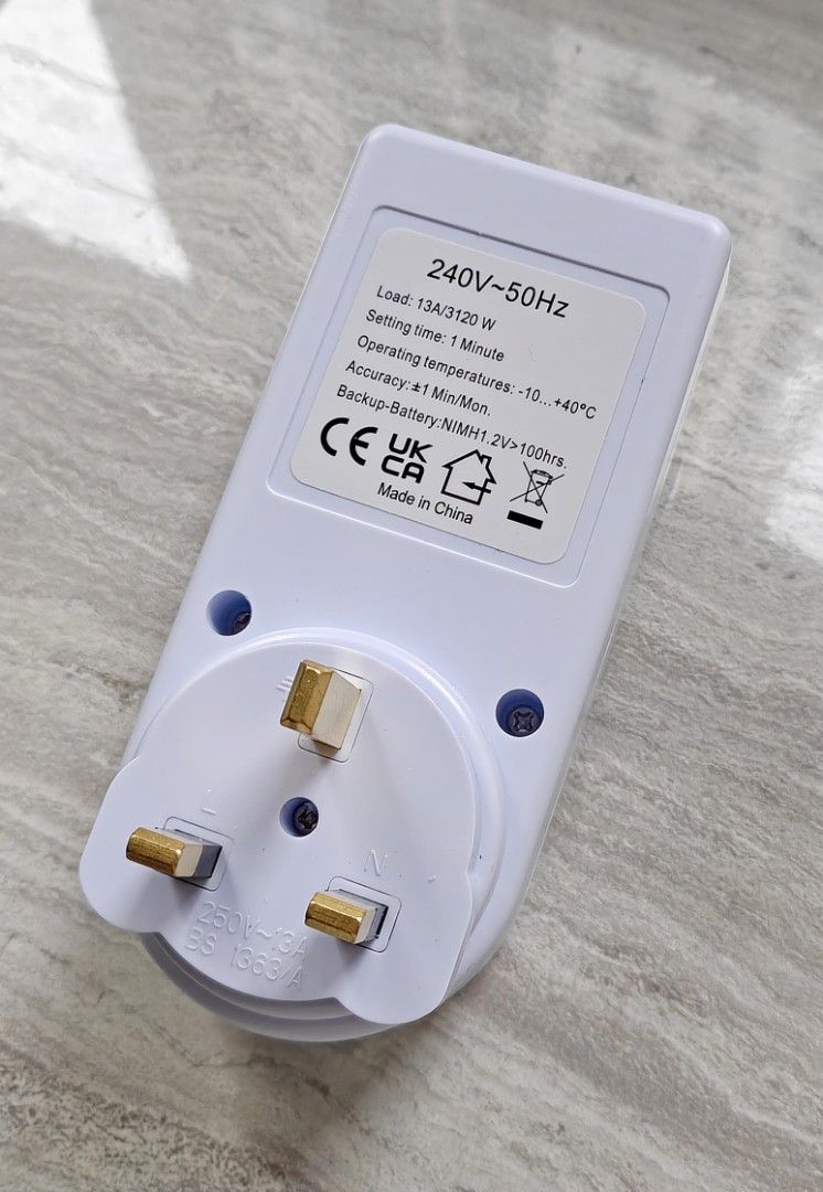 Digital Timer (Category: Other Home Appliances) located in Singapore. Submitted by .rodeo. (Listing ID 1429087919, Image 2). Description: Brand new 10/10 Selling because bought extra set, selling at a discount. Meet up, self collect at Boon Keng MET station. ###### ON/OFF programs with 1 minute step MANUAL ON/AUTO/MANUAL OFF selectable, with LCD display Features: -Digital Clock display -10 sets of adjustable timed power control -Randomied power c