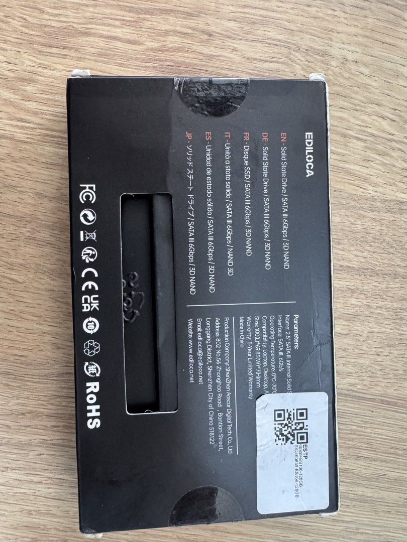EDILOCA SSD Solid State Drive (Category: Hard Disks & Thumbdrives) located in Klang. Submitted by kabylar (Listing ID 1429001052, Image 2). Description: 128gb.