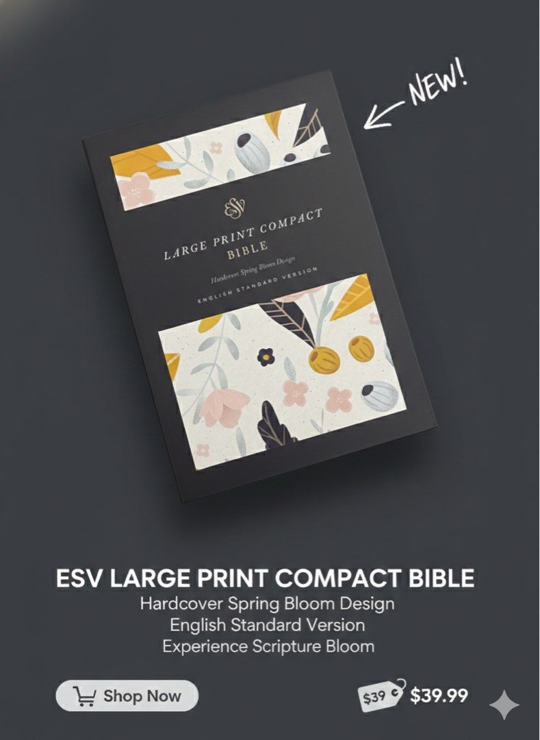 ESV COMPACT CLOTH BOUND (Category: Religion Books) located in Manila. Submitted by christianbooksandbibles (Listing ID 1429163677, Image 1). Description: Quality Production: Features smyth-sewn binding and a ribbon marker, with TruTone and leather editions offering a lifetime guarantee Portable Format: Features the full ESV Bible in a compact size with 8-point type Red-Letter Edition: Features the words of Christ in red.