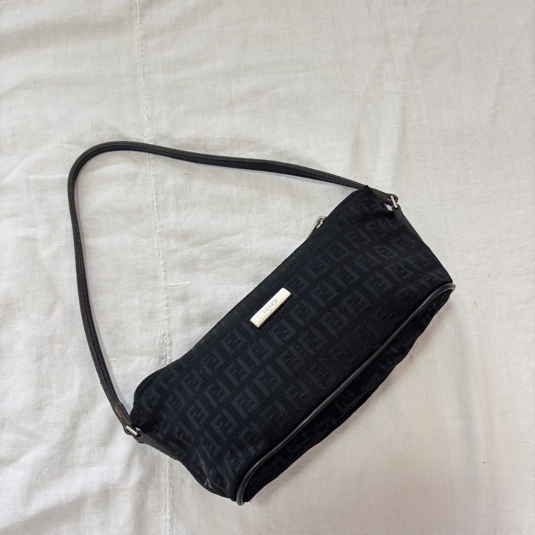 Fendi Black Pochette Bag (Category: Luxury Bags & Wallets) located in Cabuyao City. Submitted by nesse21 (Listing ID 1429000137, Image 2). Description: Black Fendi Pochette Bag No code Rfs: Decluttering Dm for details .