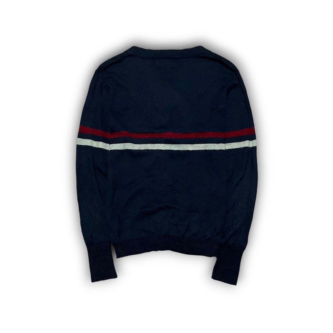 Fred Perry Knitted Cardigan (Category: Activewear) located in Davao. Submitted by lwndvo (Listing ID 1429098531, Image 2). Description: Fred Perry Knitted Cardigan Excellent UC Dimensions: Width: 20.5 Length: 27 Issue/s: Minor lints since knitted Price: 2,000+ shipping.