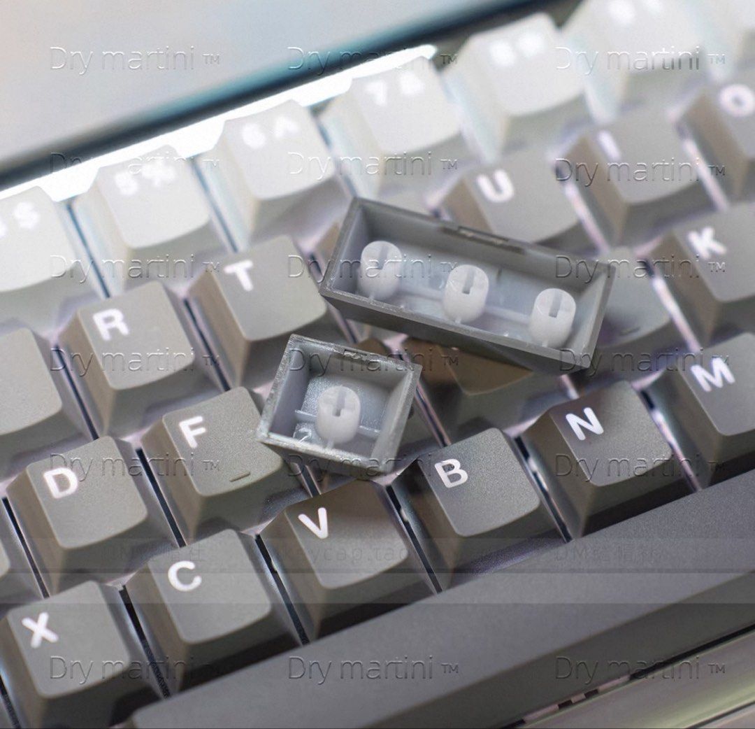 Gradient Grey PBT Keycaps Shine Through507609134043637762