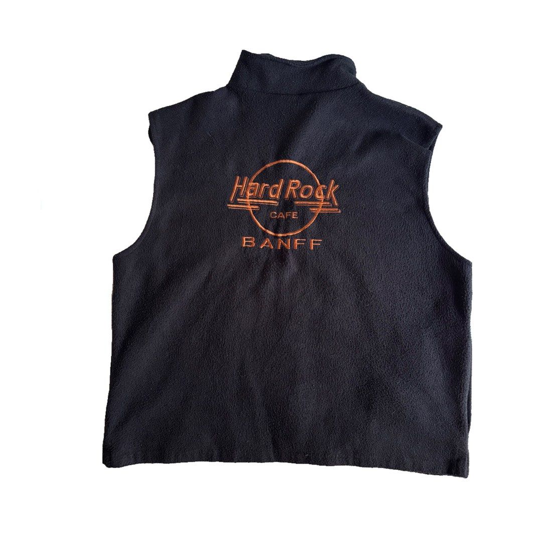 Hard Rock Cafe Banff Vest (Category: Vests) located in Makati City. Submitted by winvision (Listing ID 1429047911, Image 2). Description: Hard Rock Banff Canada Black Vest No issues.