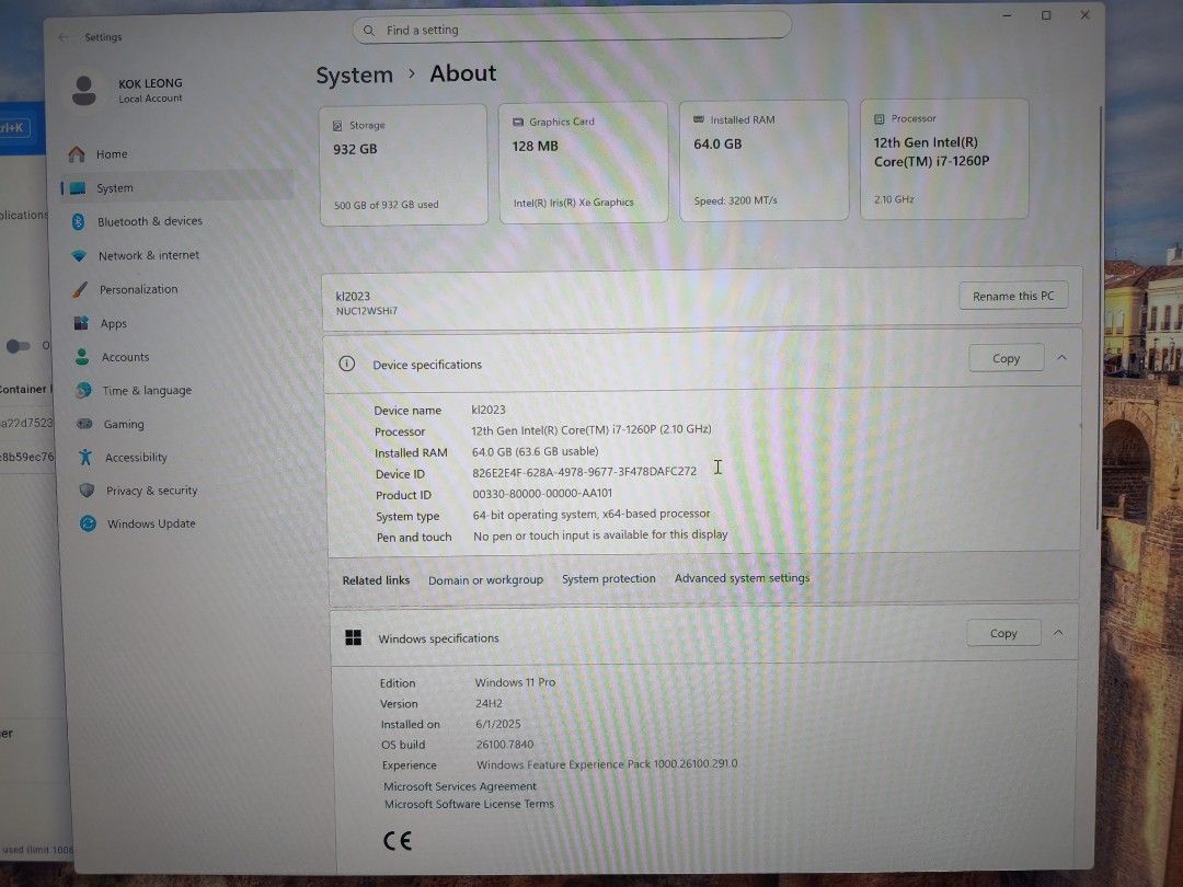 Intel NUC 12 Pro Mini PC - i7-1260P412325657917542400