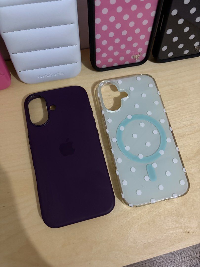 iPhone 16 Cases (Category: Cases & Sleeves) located in Cainta. Submitted by casacart (Listing ID 1429089059, Image 3). Description: iPhone 16 cases for sale! ❌ Pink Polka Wildflower Dupe - SOLD ⭐️ Black Polka Wildflower Dupe - ₱200 ❌ The Hub Cebu Puffer Case Pink & Baby Blue - SOLD ⭐️ Blue Polka Case (fr. Session Road) - ₱150 ⭐️ Purple Apple Silicone Case (Not original) - ₱300 MOP - Maya / BPI MOD - Gogo Xpress / Lalamove / Grab (SF shouldered by