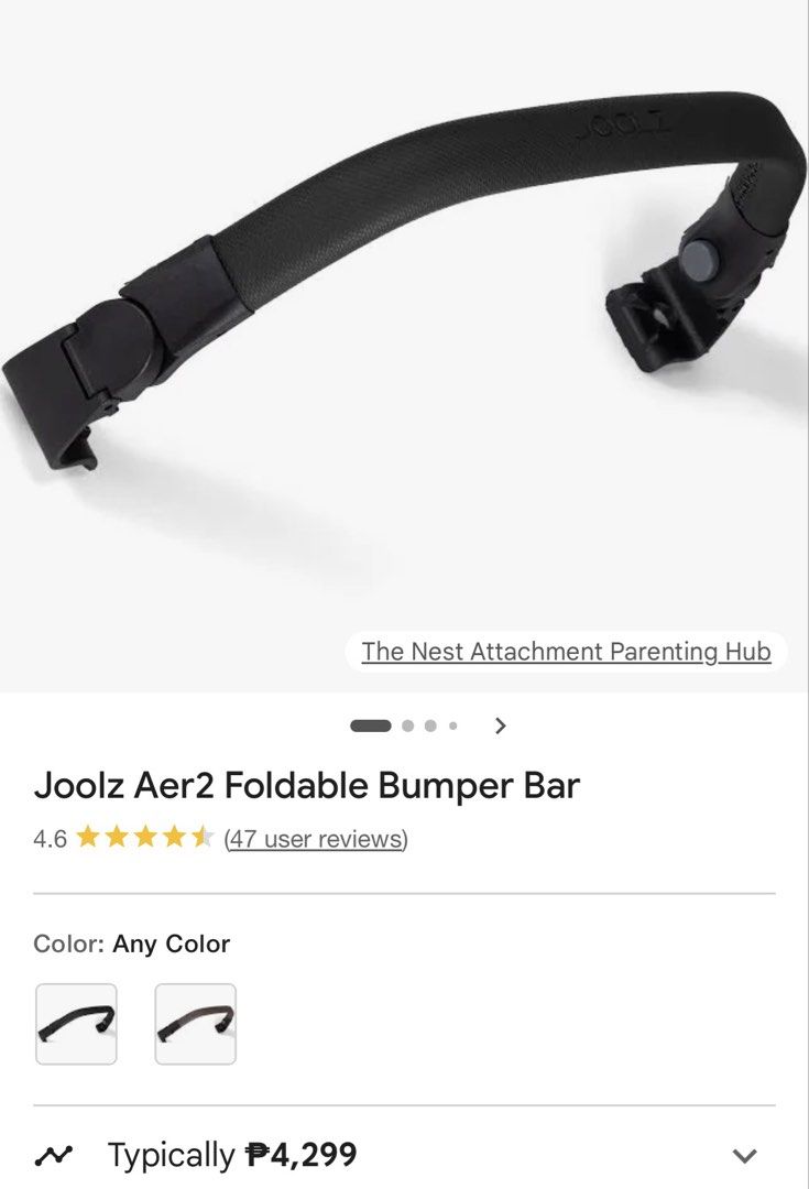 Joolz Aer+ Stroller with bumper bar and legrest (Category: Strollers) located in Manila. Submitted by avalanchesonlineshopmainacount (Listing ID 1429046106, Image 2). Description: Limited edition color.