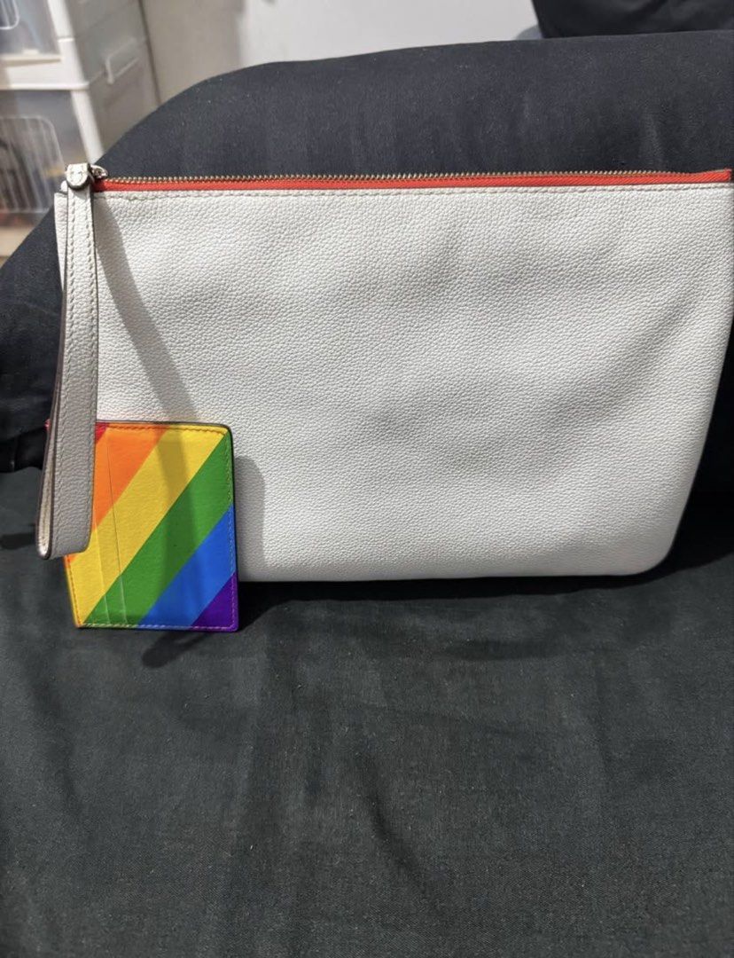 Kate Spade Rainbow Clutch and Cardholder Set (Category: Luxury Bags & Wallets) located in Cebu City. Submitted by k_sat (Listing ID 1429090183, Image 2). Description: Authentic Kate Spade Rainbow Clutch in Large size & card holder Twice lang nagamit. .