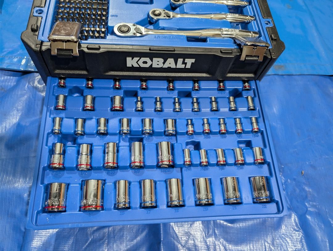 Kobalt 297 -Piece Mechanics Tool Set with Hard Case (Category: Everything Else Others) located in Quezon City. Submitted by geloboy10 (Listing ID 1429075779, Image 2). Description: ✅ Imported - US ✅ Brand New ⚠️ Opened Box for Picture Taking and Viewing Kobalt's 297-piece mechanic's tool set features a wide assortment of tools housed in a two-drawer blow-molded case. Reinforced joints help the case withstand the rigors of day-to-day use. Larger d