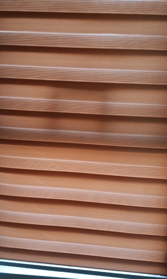 Korean blinds (Category: Curtains & Blinds) located in Pasig City. Submitted by armontojojr (Listing ID 1428992572, Image 3). Description: 4 pcs. good condition.size 100cm width and 160cm height. color brown. complete with bracket..
