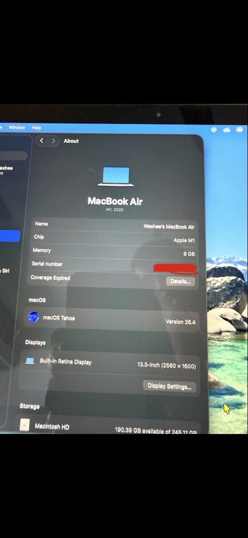MacBook Air M1 2020 - 8GB RAM - 256GB SSD412335390904832006