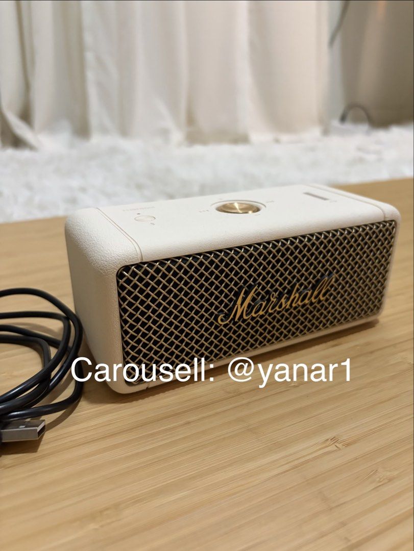 Marshall Speaker Emberton I (Category: Soundbars, Speakers & Amplifiers) located in Paranaque City. Submitted by yanar1 (Listing ID 1429107732, Image 2). Description: Bluetooth speaker Lightly used but NEEDS BATTERY REPLACEMENT (Php1,160 at Shop ee) —> reduced price due to battery issue Common issue of Emberton II (see photo for battery care): - does not fully charge - frequently disconnects from bluetooth.