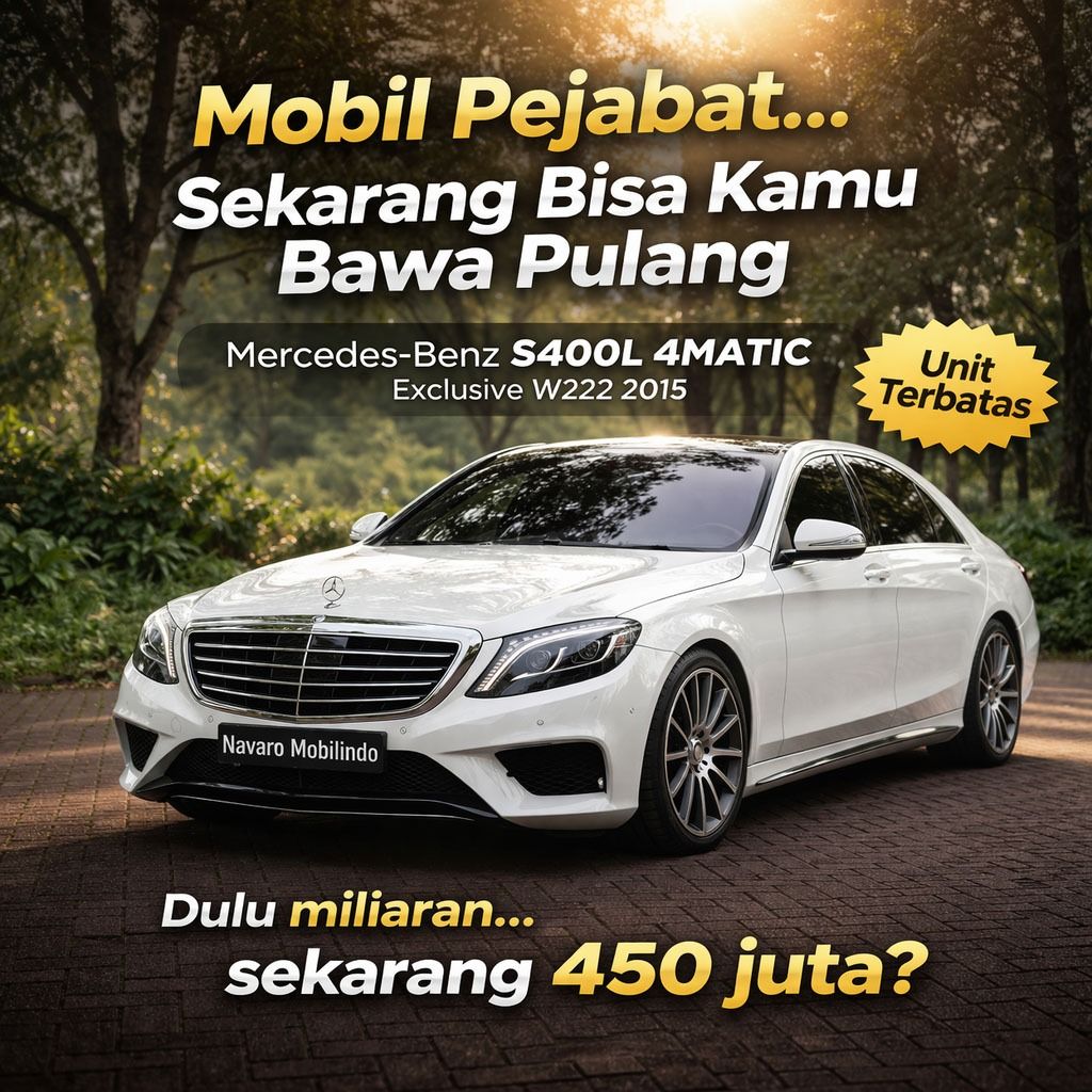 Mercedes-Benz S400L 4MATIC Exclusive W222 2015 – Luxury Sedan Istimewa ...