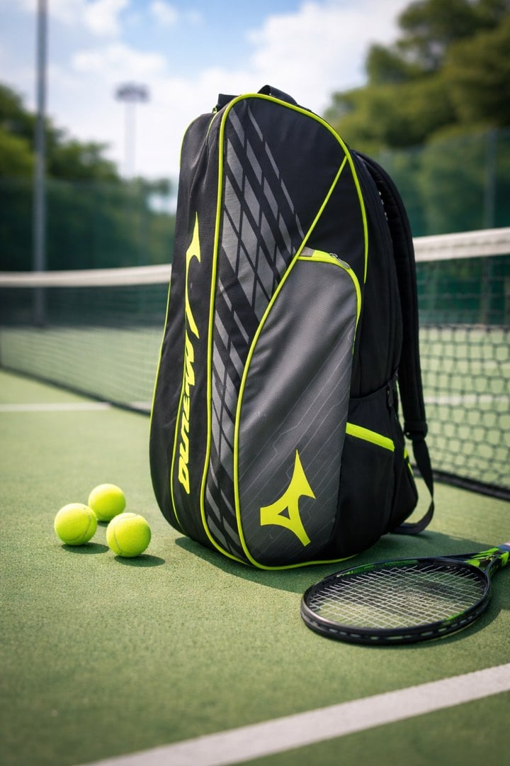 Tennis / Badminton Racket Bag - Black and Green, Sports Equipment ...