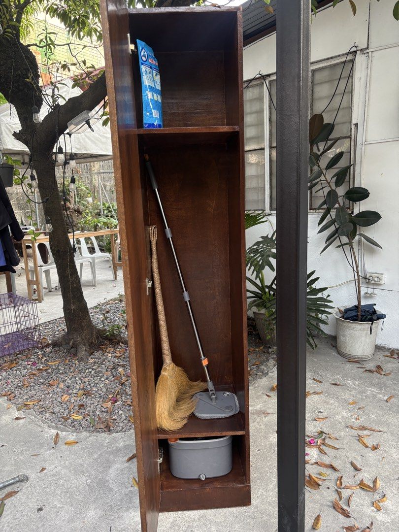 New! Kalinaw Slim Walnut Cleaning Storage Cabinet (Category: Shelves, Cabinets & Racks) located in Quezon City. Submitted by mariesapo (Listing ID 1429076526, Image 1). Description: New! Kalinaw Slim Walnut Cleaning Storage Cabinet Solid full Marine Plywood 6 feet height, 16x16 width and depth.