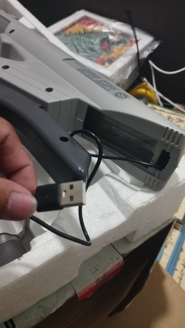 Super Scope with MODDED Battery (Category: Action & Battle Toys) located in Manila. Submitted by pogi21dragon (Listing ID 1429145901, Image 3). Description: 🔥 Super Scope 6 (Upgraded – Long Battery Life!) 🔥 Play longer! Can last 4 - 5+ hours on full charge. 🔵 Blue light = fully charged Built-in module (inside the light gun) 📺 Works on CRT TV only (not for modern LED/Smart TV) ₱3,500 ✔ Light gun ✔ Cartridge ✔ Receiver ✔ Module + 1 battery ✔ US