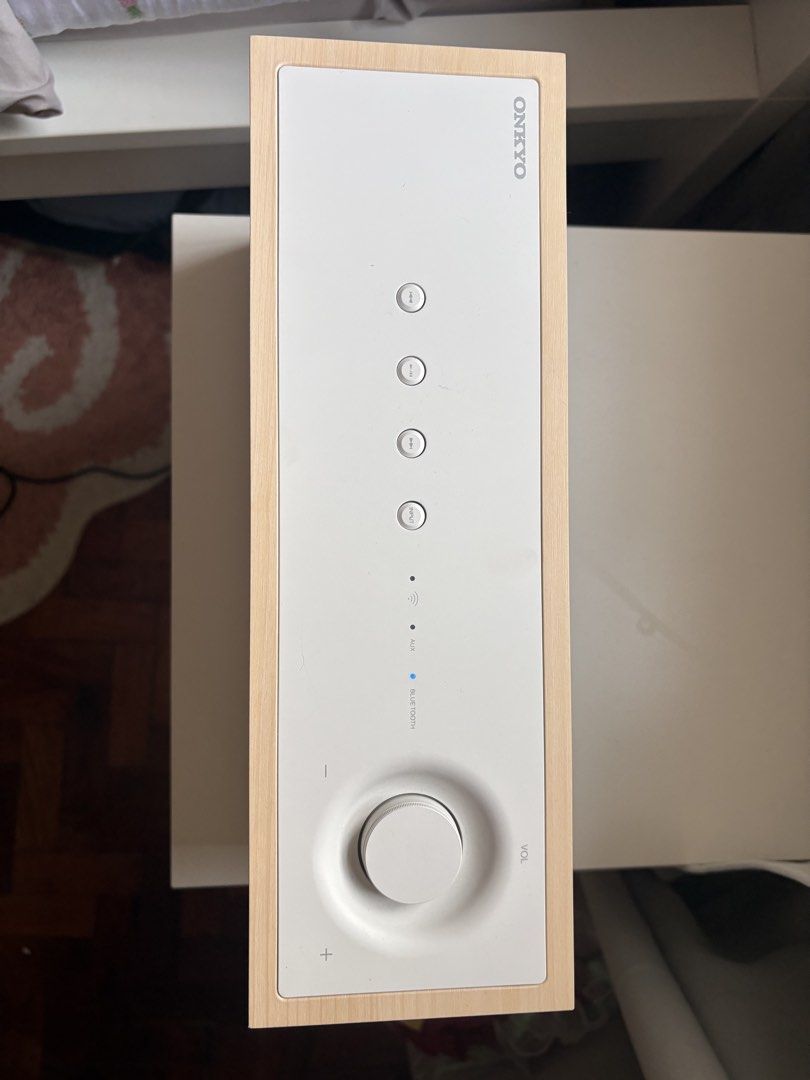Onkyo NCP-302W Speaker (Category: Soundbars, Speakers & Amplifiers) located in Las Pinas. Submitted by unicorn12119 (Listing ID 1429084292, Image 2). Description: Onkyo NCP-302W speaker. Features include Bluetooth connectivity, Ethernet port, and AUX input. The speaker has a 2-way bass reflex speaker type with a 3 3/4" woofer and a 1" tweeter. It has a white and wood finish. Output power is 14W for the woofer and 9W for the tweeter..