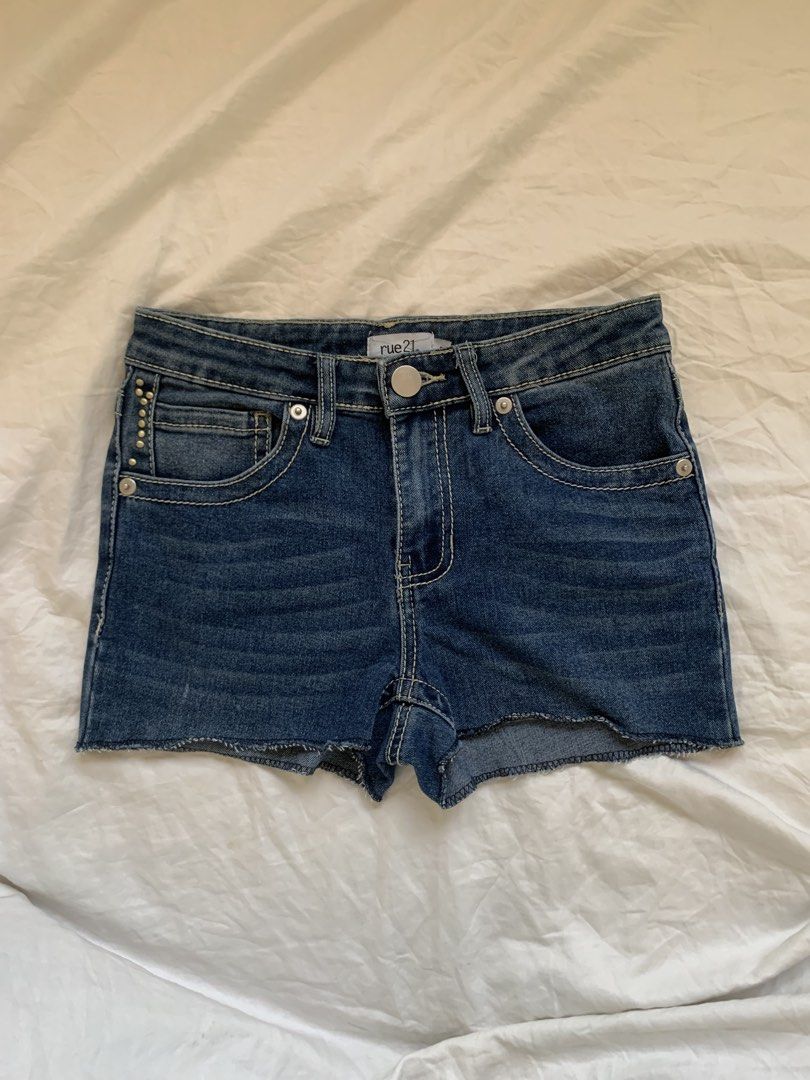 Rue21 Denim Butterfly Shorts (Category: Shorts) located in Taguig. Submitted by prelovedbynette (Listing ID 1429017265, Image 3). Description: Fits S-M Waist: 28 inches (laid flat) Length: 11 inches Non stretchable No when worn.
