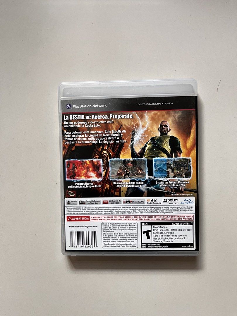 [RUSH] inFamous 2 - PS3 (Category: PlayStation) located in Manila. Submitted by declutter_pogii (Listing ID 1429081282, Image 2). Description: Game: inFamous 2 Condition: Case and Disc only. Disc is very clean and works 100%. One of the best open-world superhero games on the PS3. Amazing powers and two different endings depending on your choices! 📍 Meetups: SM Fairview 📦 Shipping: Lalamove / J&T (Buyer shoulders fee) 💰 Payment: GCash / BDO / C