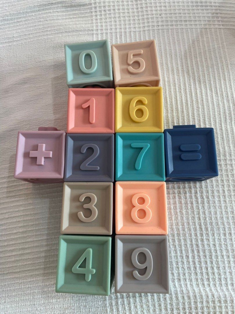 Silicone Number Blocks, Hobbies & Toys, Toys & Games on Carousell