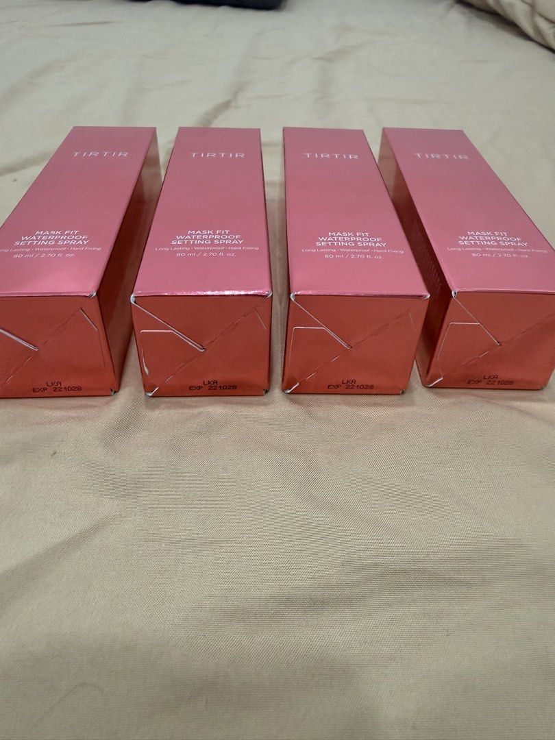 TIRTIR Mask Fit Waterproof Setting Spray (Category: Makeup) located in Quezon City. Submitted by _cmls (Listing ID 1429085781, Image 3). Description: TIRTIR Mask Fit Waterproof Setting Spray 80 mL Brand new and sealed Get 4 pieces for just PhP3,000, or enjoy a single piece for only PhP800. Expiry: 10/22/2028.