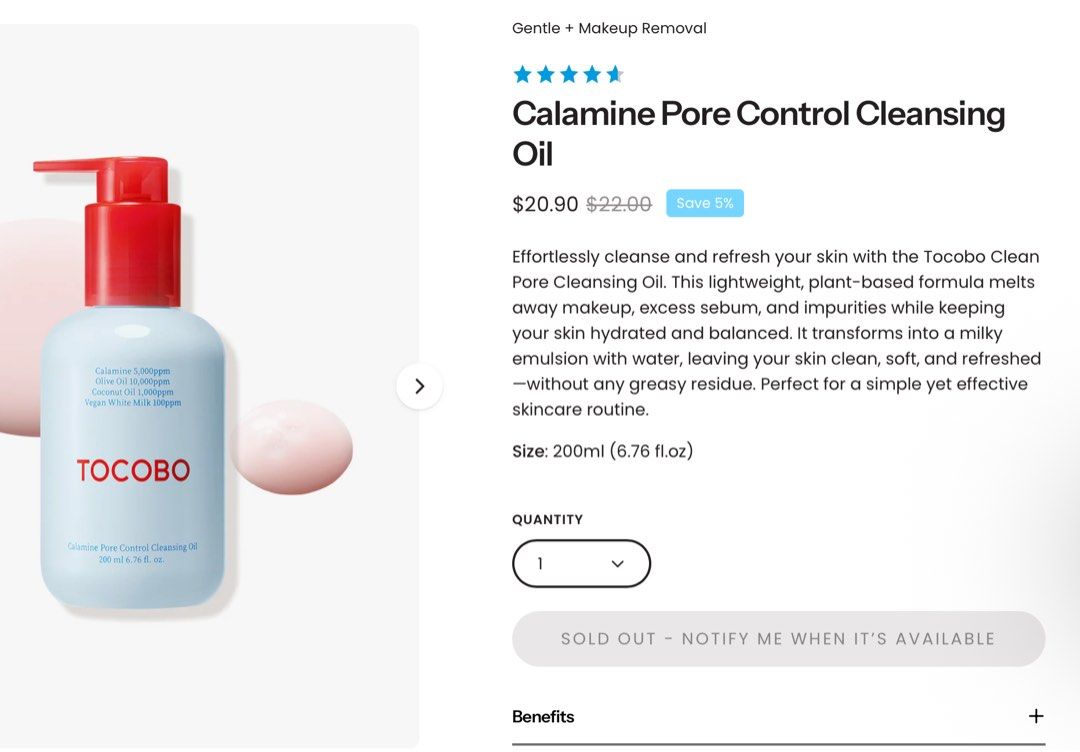 Tocobo Calamine Pore Control Cleansing Oil 200ml (Category: Face Care) located in Marikina City. Submitted by handpickeda2z (Listing ID 1429135975, Image 3). Description: 99%full Only used for content From Korea Don’t hesitate to message me and ask about certain skincare or makeup items. I might have it 🫣😜.