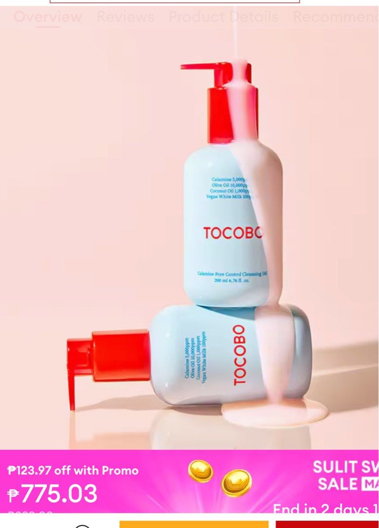Tocobo Calamine Pore Control Cleansing Oil 200ml (Category: Face Care) located in Marikina City. Submitted by handpickeda2z (Listing ID 1429135975, Image 2). Description: 99%full Only used for content From Korea Don’t hesitate to message me and ask about certain skincare or makeup items. I might have it 🫣😜.