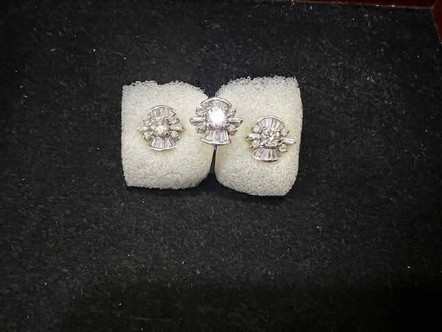 14k White Gold Diamond Earrings and Ring Set (Category: Earrings) located in Quezon City. Submitted by marjoretz (Listing ID 1424334163, Image 2). Description: Description and details are in the photo.