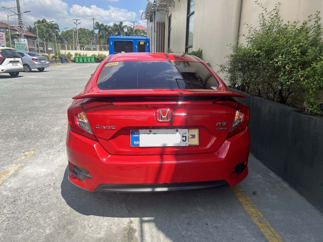 2018 Honda Civic RS Turbo Auto (Category: Used Cars) located in Quezon City. Submitted by lucky.323 (Listing ID 1424361817, Image 3). Description: 2018 Honda Civic RS Turbo 2018 model Automatic transmission Genuine leather interior Ready to use No issues 868k asking price Owner seller 50-60k mileage For Interested Please text / call at Lucky 323 Car Trading Mindanao Avenue, Tandang Sora, Quezon City, 1116 Metro Manila 09228863831.