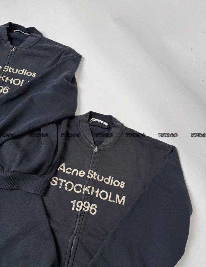 Acne Studios Stockholm 1996 Distressed Baseball Zip-Up Jacket (Category: Luxury Apparel) located in Manila. Submitted by closett_plug (Listing ID 1424463884, Image 2). Description: Message me for the size chart if you’re interested - Pre-order 7-10 Days ETA ( consolidated box) - 50% deposit required - I get these from overseas, strictly no cancellation, return & refund - Refrain from chatting if you have doubts, let’s not waste each other’s time 