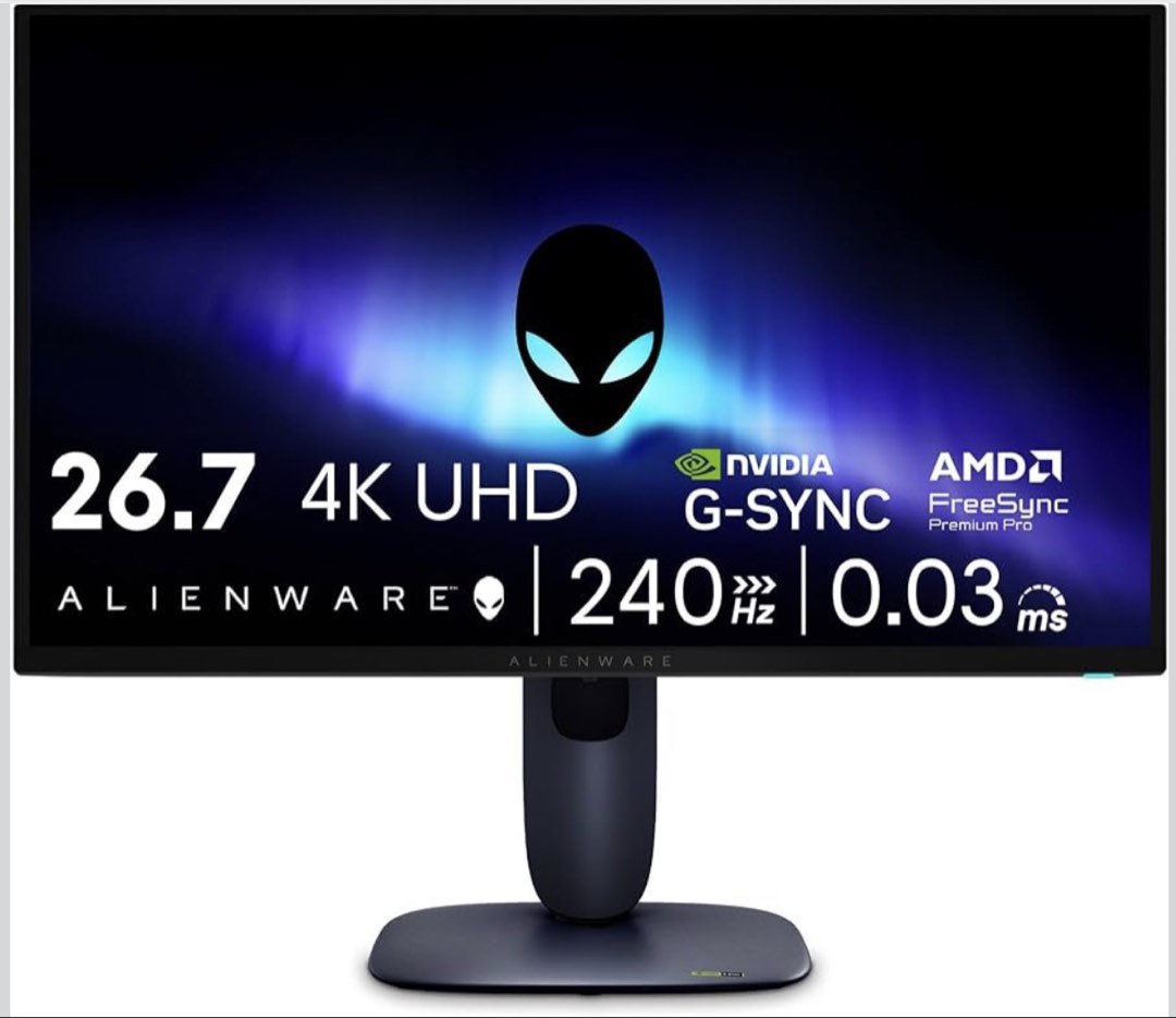 Alienware AW2725Q 27” 4K 240Hz QD-OLED Gaming Monitor (0.03ms, 3Y Burn ...
