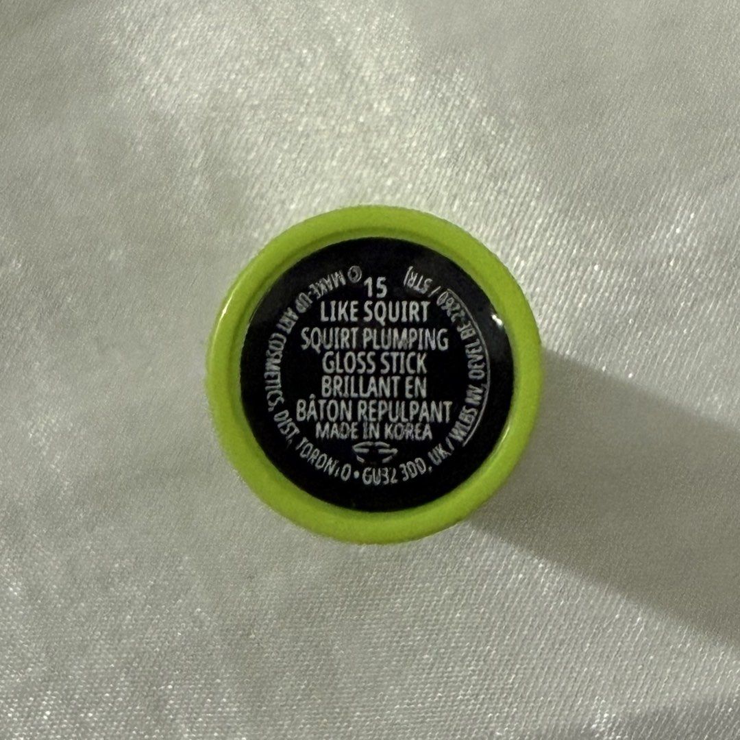 Authentic MAC Squirt Plumping Gloss Stick (Category: Makeup) located in Manila. Submitted by escir.me (Listing ID 1424462958, Image 2). Description: MAC Squirt Plumping Gloss Stick in Like Squirt. Swatched once only. Bought from the U.S. Price negotiable!.