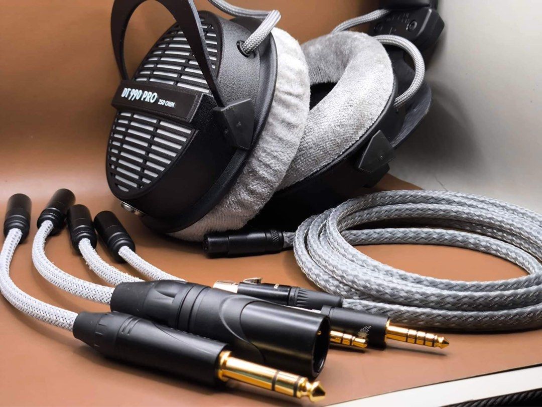 Beyerdynamic Headphones (Category: Headphones & Headsets) located in Cabanatuan. Submitted by char1esG (Listing ID 1424436250, Image 3). Description: - Beyerdynamic DT 990 PRO Headphones - Iconic design - Comfortable velour earcups - Includes custom OCC high purity copper cables from Bag o Audio worth 11k - Comes with the box and a protective case - Perfect for studio or home use.