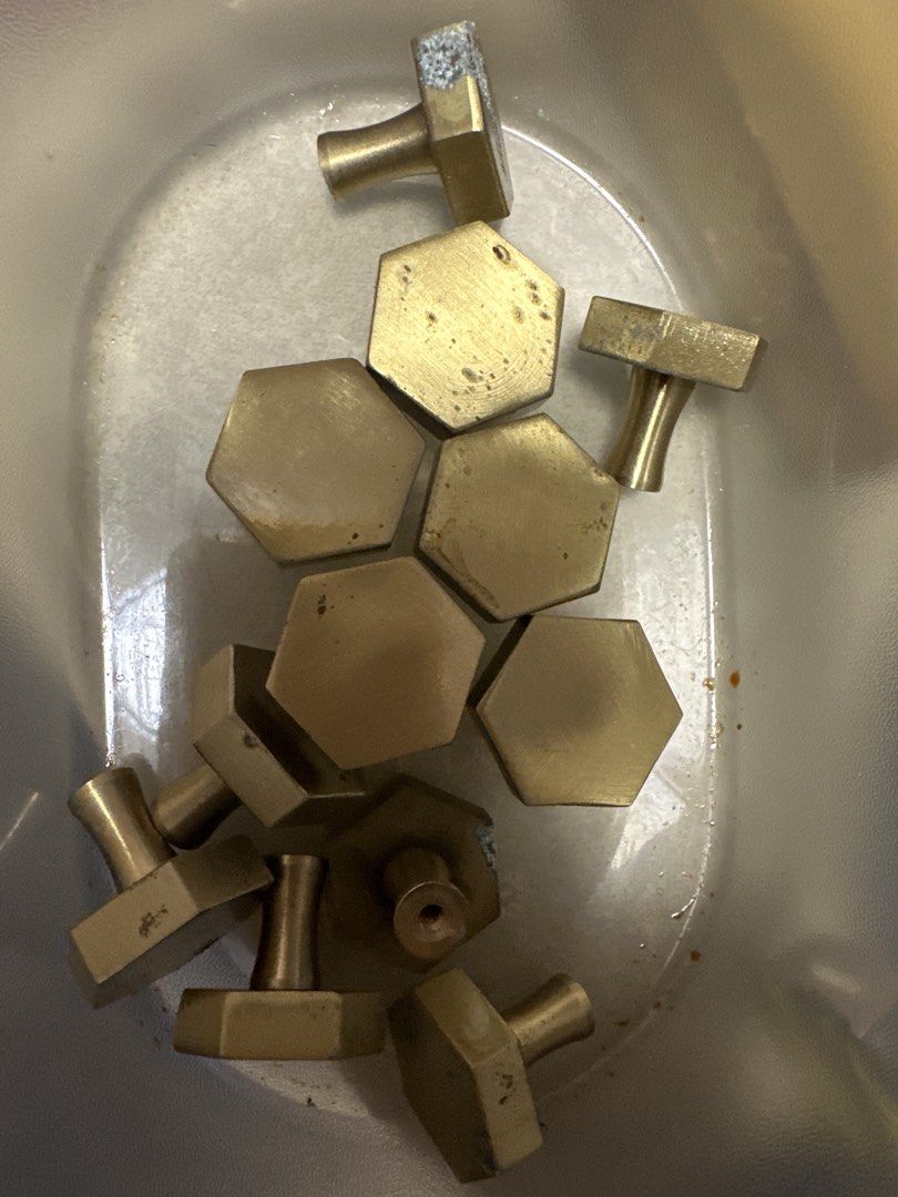Brass Hexagon Cabinet Knobs