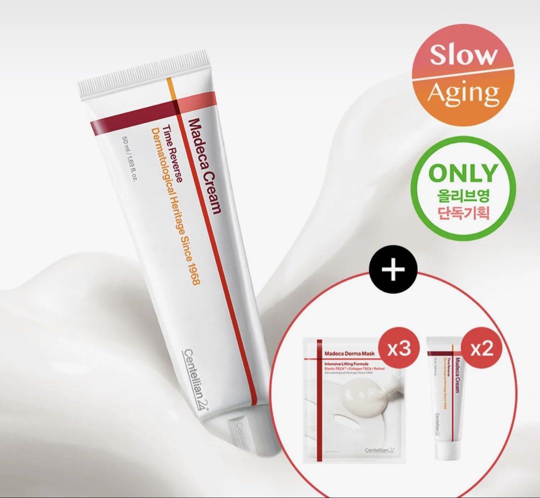 Centellian24 Madeca Cream Time Reverse 50ml Set (+15ml*2ea+Derma Mask Sheet 3ea) (Category: Face Care) located in Pasay City. Submitted by zette_ (Listing ID 1424515821, Image 3). Description: 💯% FROM OLIVE YOUNG 💯% AUTHENTIC FROM SOUTH KOREA ✔️Centellian24 Madeca Cream Time Reverse 50ml Set (+15ml*2ea+Derma Mask Sheet 3ea).