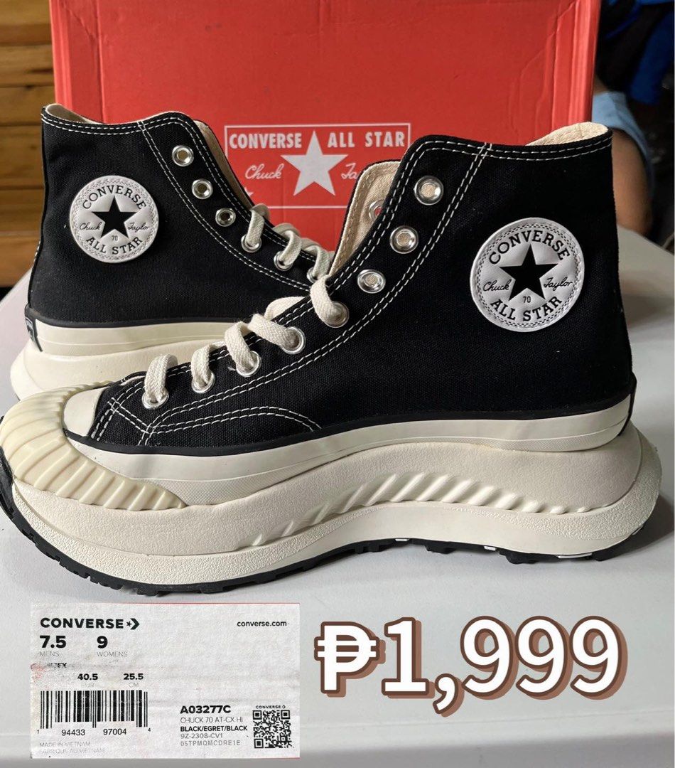 Converse Chuck Taylor All Star Lugged High Top (Category: Sneakers) located in Makati City. Submitted by eazyshoe (Listing ID 1424361613, Image 1). Description: - Converse Chuck Taylor All Star Lugged High Top - Color: Black - Features a chunky platform sole - Iconic Converse All Star patch - Size: Women's 9 / Men's 7.5 - Comes with original box.