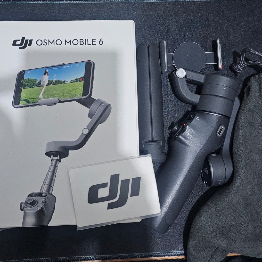 DJI Osmo Mobile 6 Gimbal Stabilizer (Category: Gimbals & Stabilizers ) located in Santa Rosa. Submitted by marionette2728 (Listing ID 1424520349, Image 3). Description: 🎀LAST PRICE🎀 LOC: Sta. Rosa, Laguna - DJI Osmo Mobile 6 gimbal stabilizer - Includes: gimbal, tripod, phone holder, carrying case, and box - Provides smooth and stable video recording - Ideal for vlogging and content creation - Capture professional-looking videos with your smart